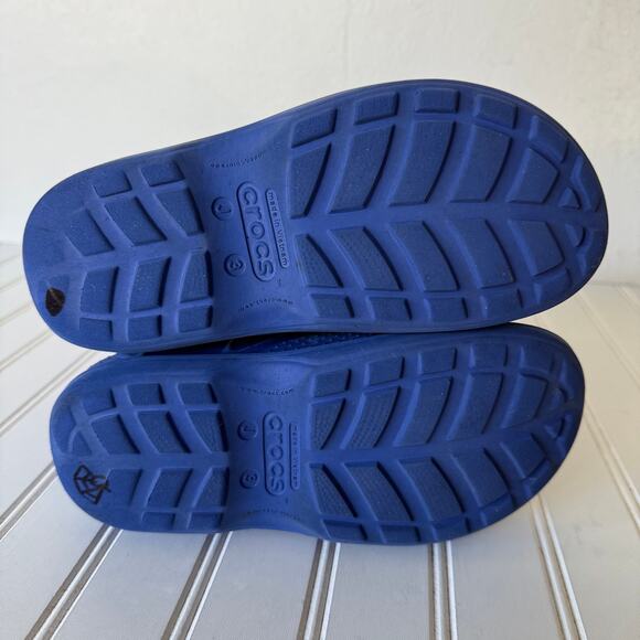 Crocs Blue Rain Boots youth junior size 3 - Picture 8 of 11